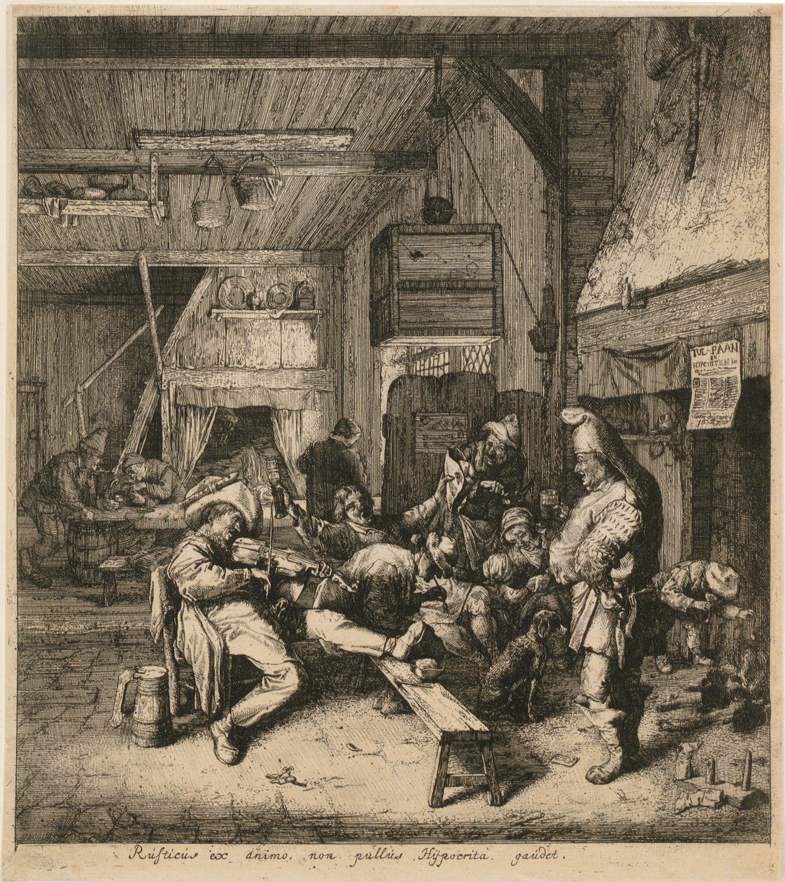 Violinista numa estalagem de Cornelis Dusart