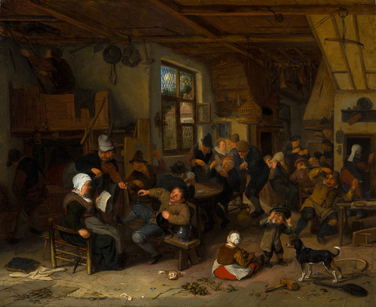 Estalagem camponesa de Cornelis Dusart