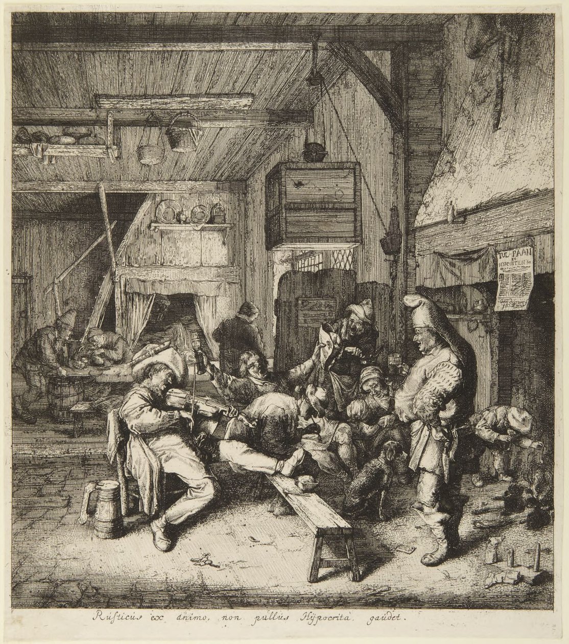 Violinista sentado de Cornelis Dusart