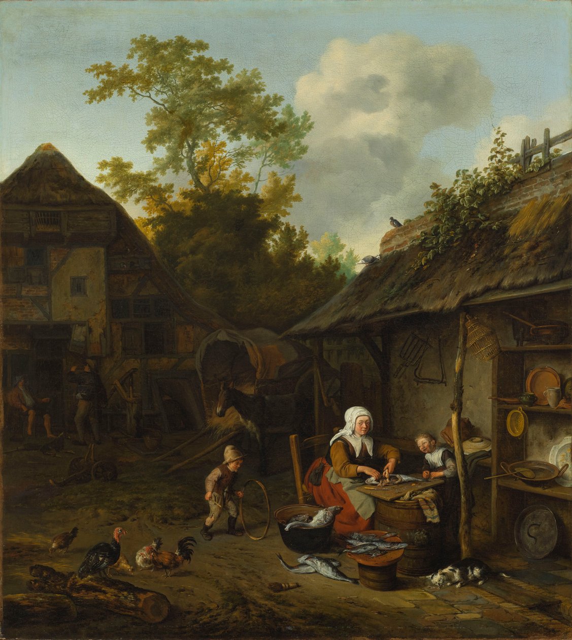 Escamar peixe de Cornelis Dusart