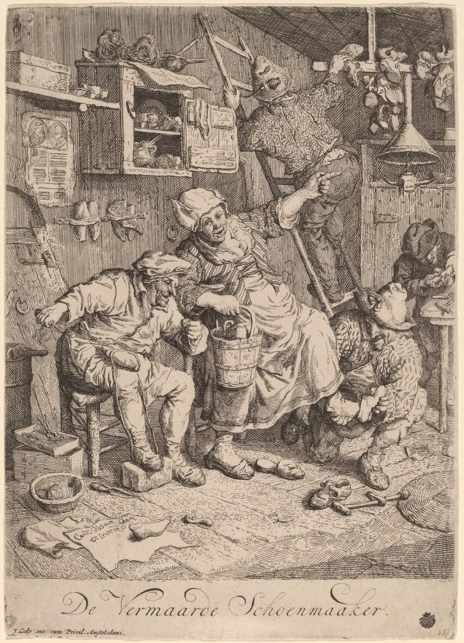 O sapateiro alegre de Cornelis Dusart