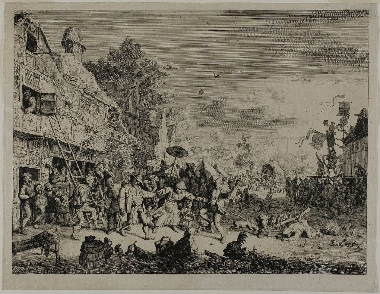 A Festa da Aldeia de Cornelis Dusart
