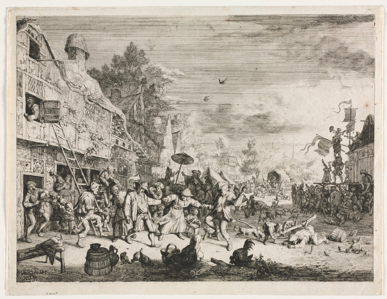 Festa da Vila. de Cornelis Dusart