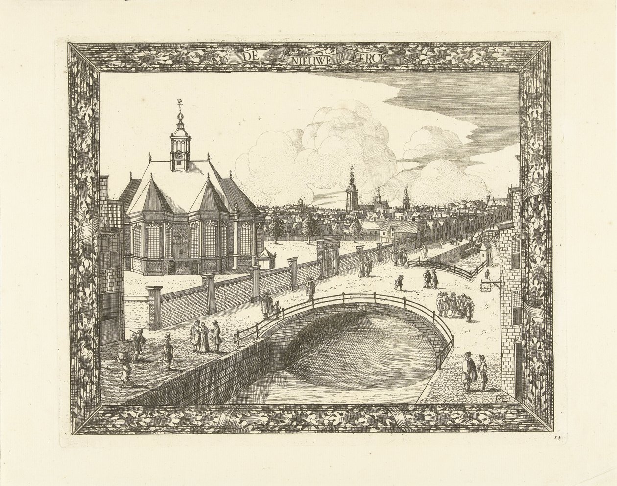 Vista do Nieuwe Kerk em Haia
De Nieuwe Kerck (título sobre o objecto) de Cornelis Elandts