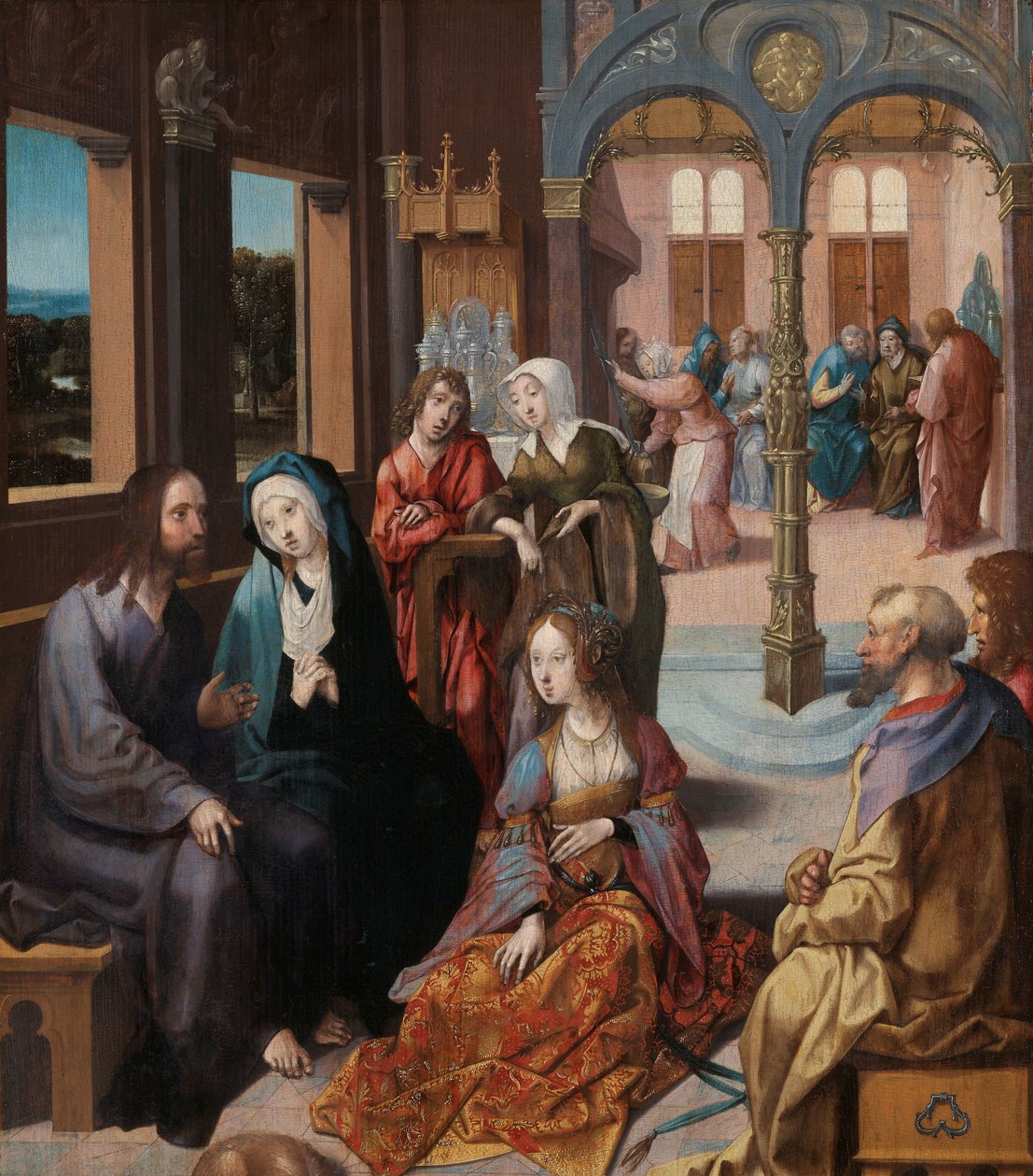 A Segunda Visita de Cristo à Casa de Maria e Marta de Cornelis Engebrechtsz