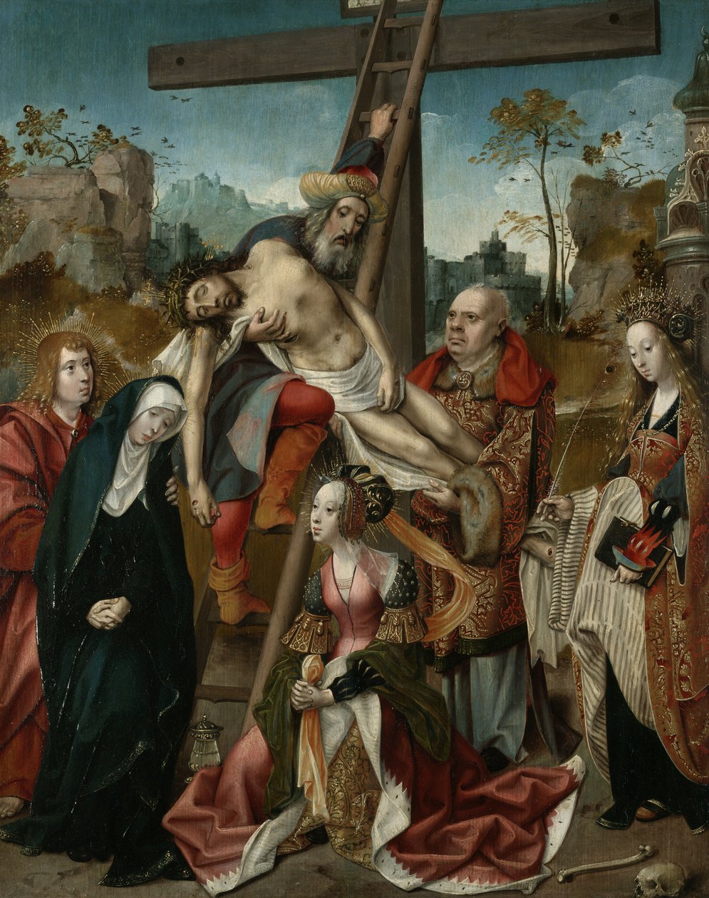 A deposição, c.1510-20 de Cornelis Engelbrechtsen