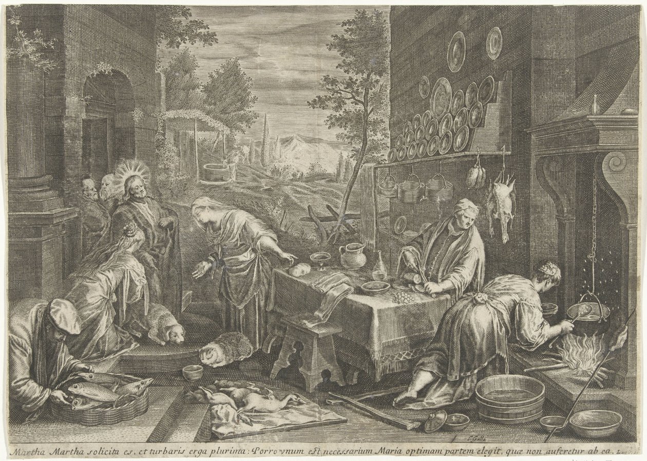 Cristo na casa de Marta e Maria de Cornelis Galle (I)