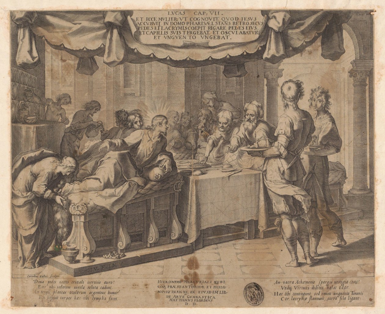 Cristo, convidado de Simão, o fariseu de Cornelis Galle (I)