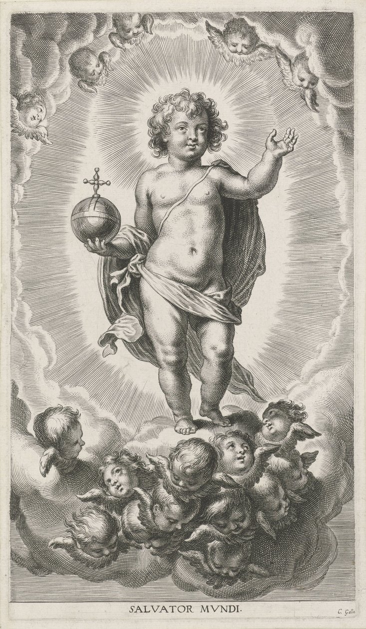 Cristo criança com maçã imperial de Cornelis Galle (I)