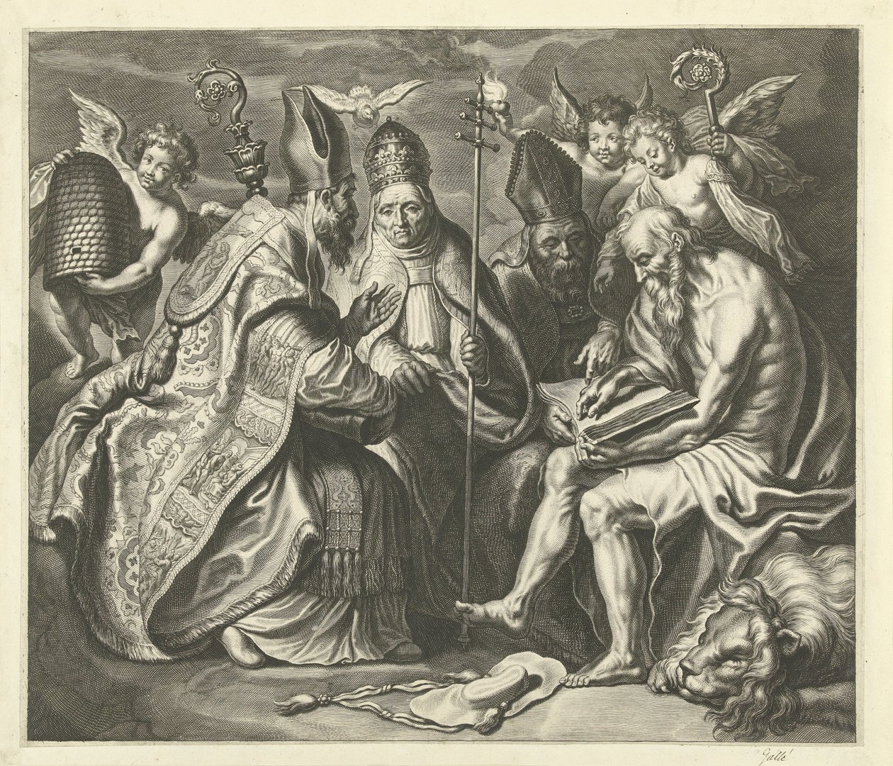 Os Quatro Padres da Igreja de Cornelis Galle (I)