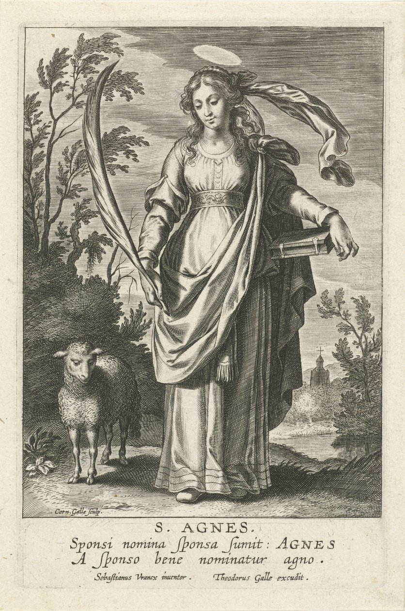 H. Inês Espelho das Virgens Ilustres (título da série) de Cornelis Galle (I)
