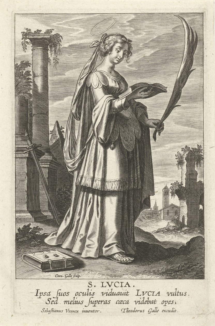 H. Lúcia
Speculum Illustrium Virginum (título da série) de Cornelis Galle (I)