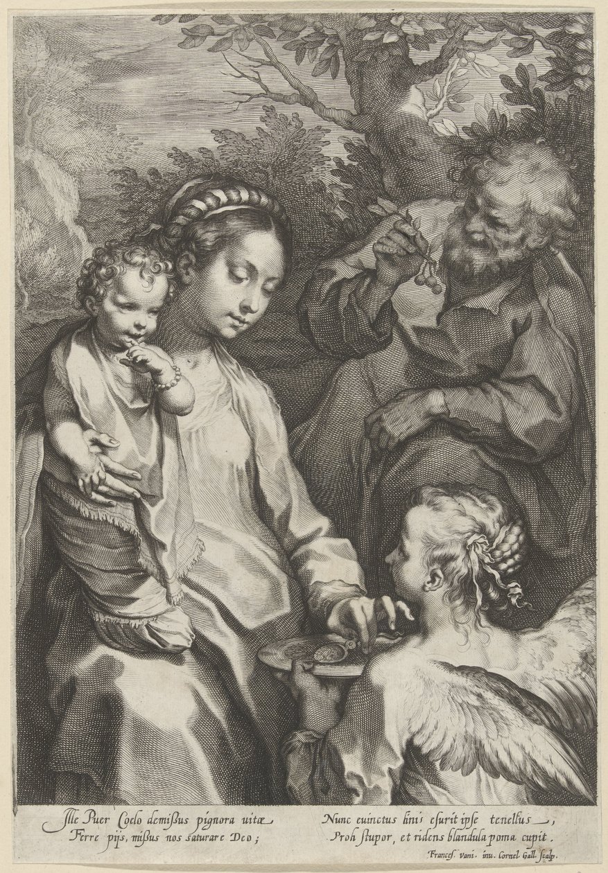 Maria alimenta a criança de Cornelis Galle (I)