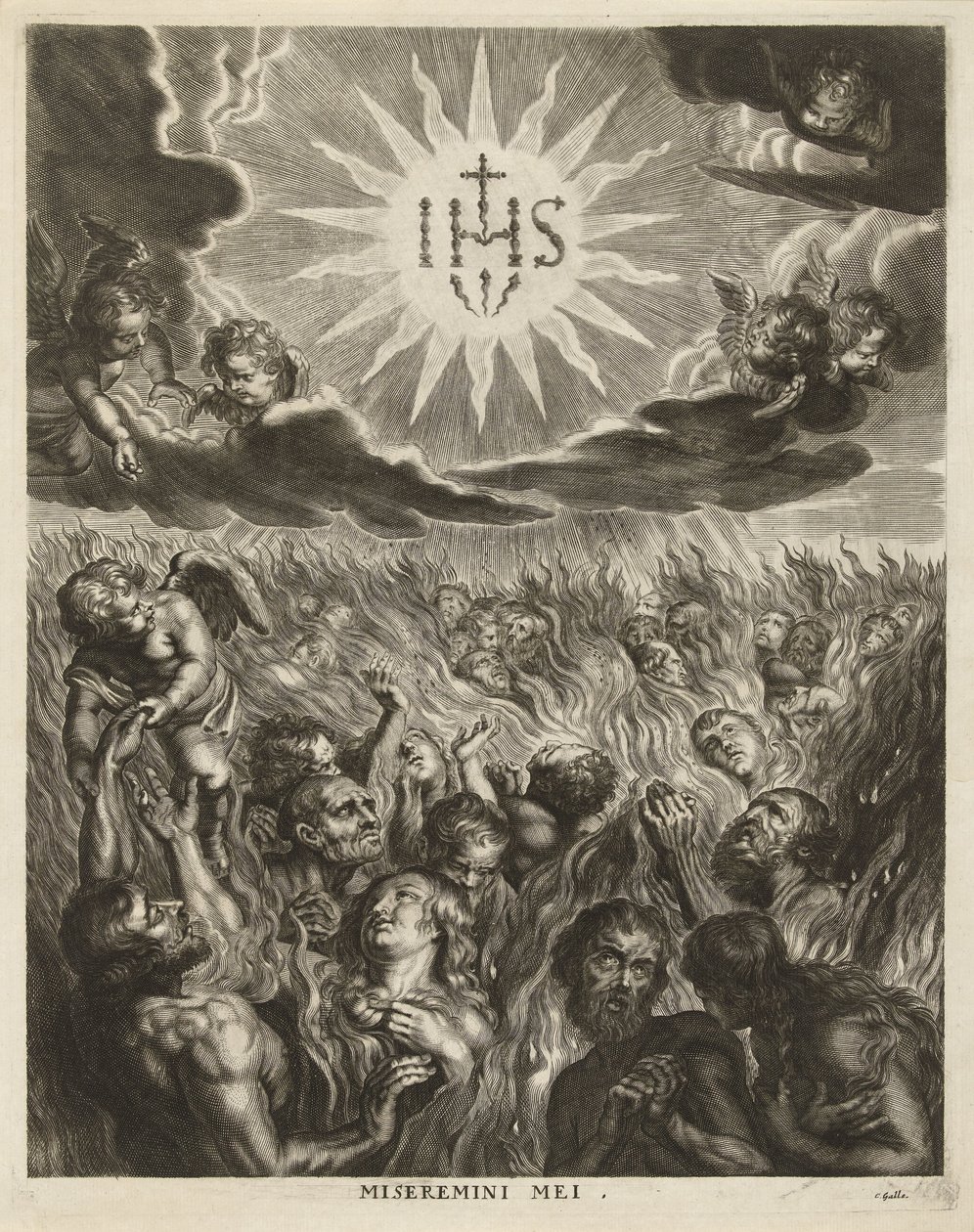 Pessoas no purgatório de Cornelis Galle (I)