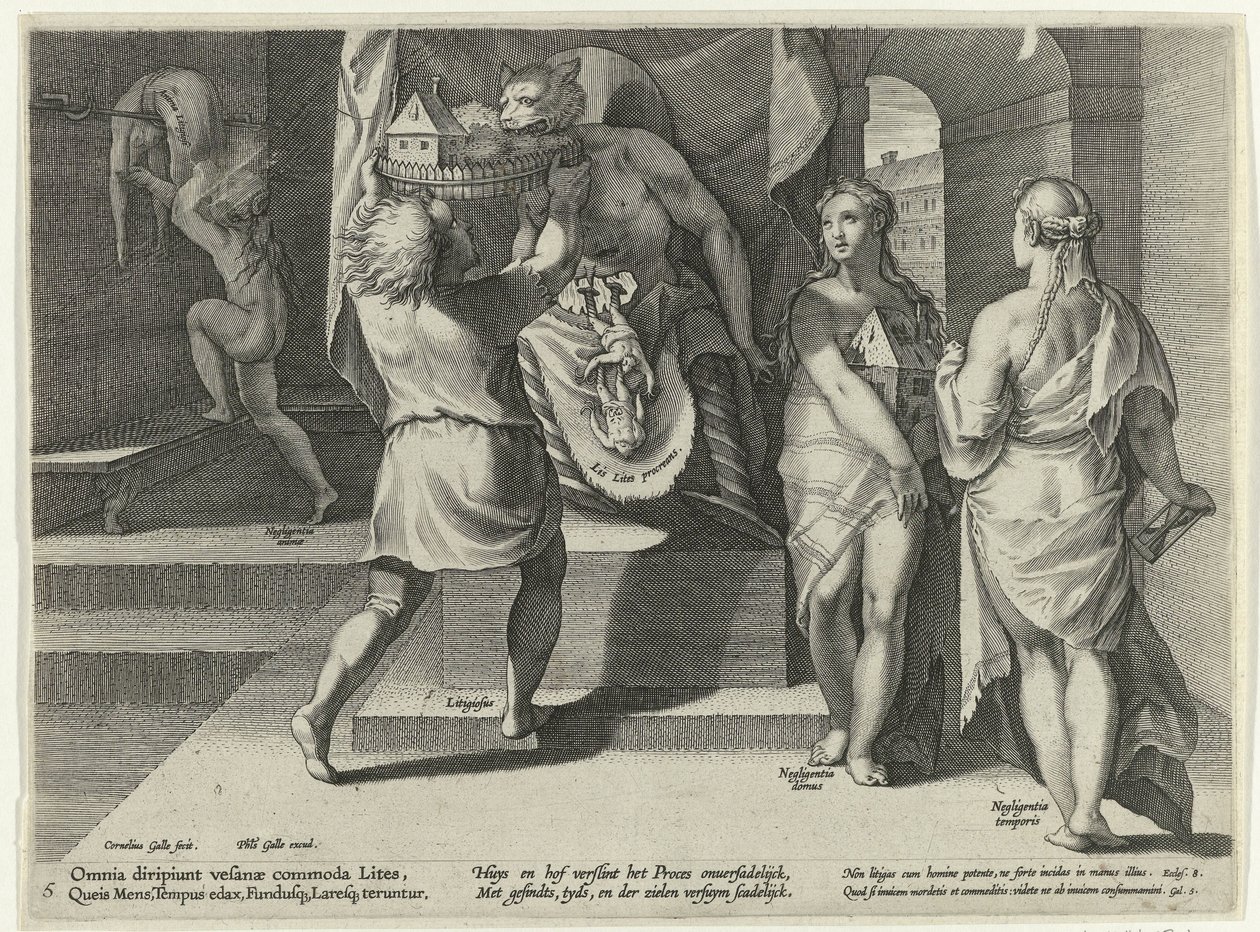 Abuso de direito de propriedade Abuso em litígio (título da série) Litis Abusus (título da série) de Cornelis Galle (I)