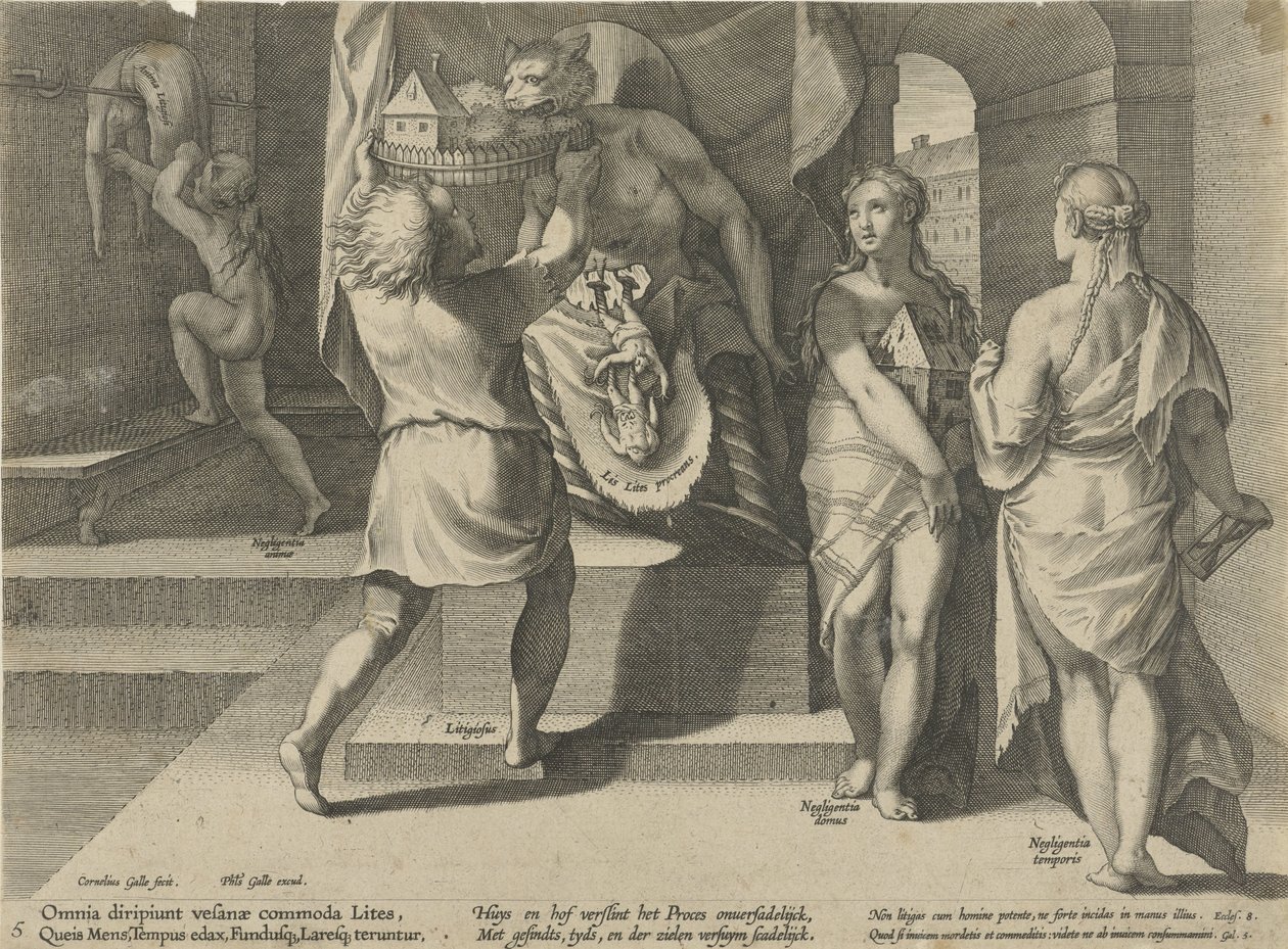 Abuso de direito de propriedade Abuso em litígio (título da série) Litis Abusus (título da série) de Cornelis Galle (I)
