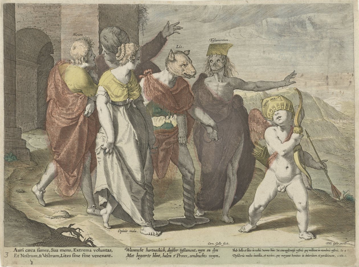 Abuso de herança Abuso em litígio (título da série) Litis Abusus (título da série) de Cornelis Galle (I)