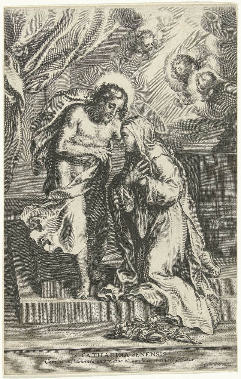 Cristo e Santa Catarina de Sena de Cornelis Galle (II)