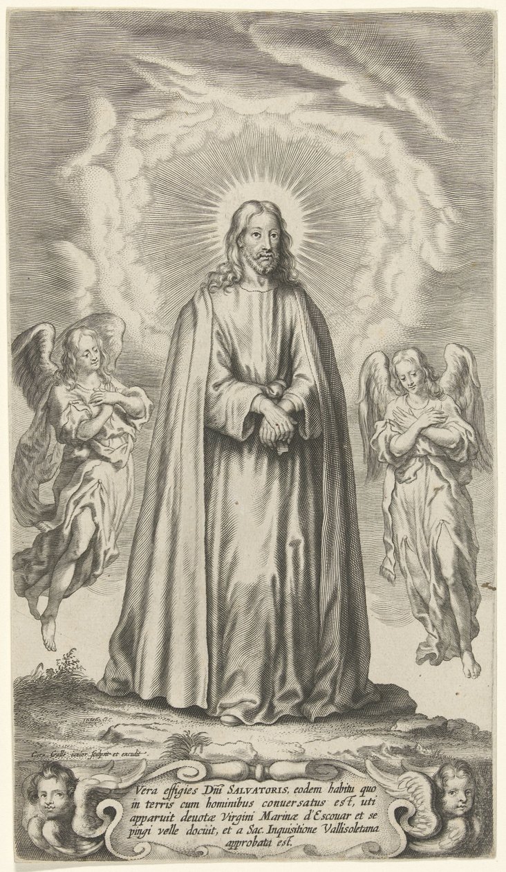 Cristo com dois anjos de Cornelis Galle (II)