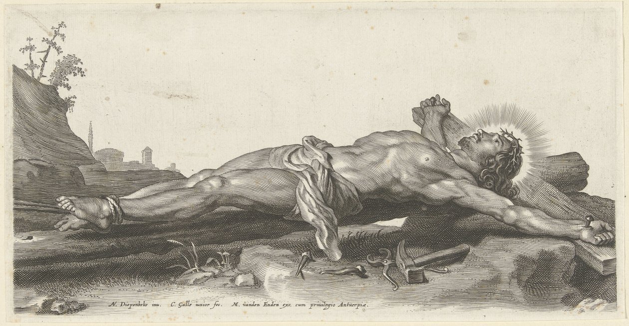 Cristo crucificado no chão de Cornelis Galle (II)