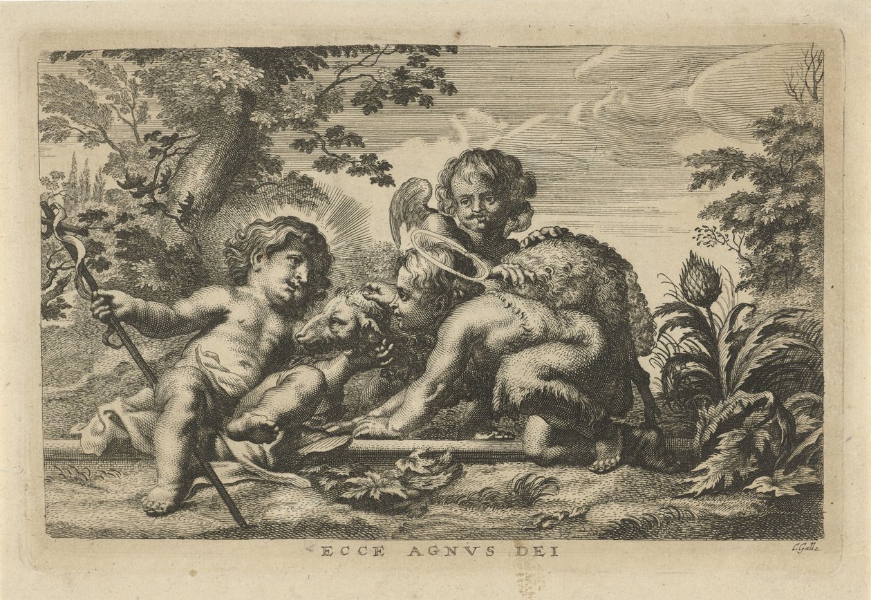 João Batista e o Menino Jesus com Cordeiro e Anjo de Cornelis Galle (II)