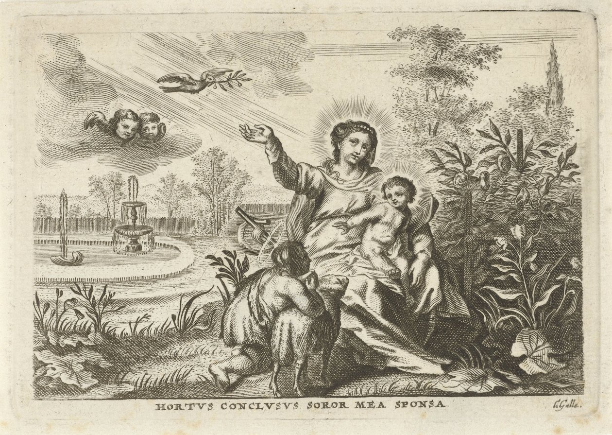 Maria com Criança e João Baptista no Hortus Conclusus de Cornelis Galle (II)