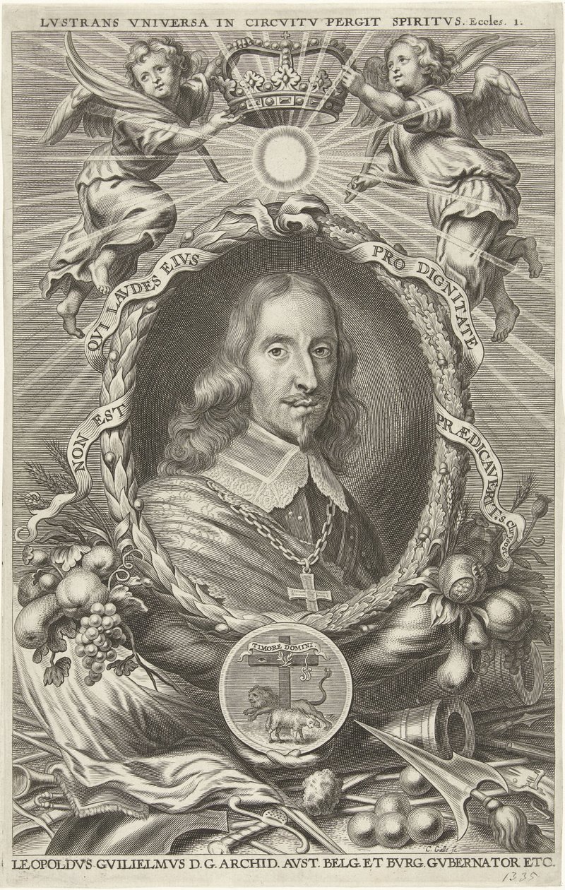 Retrato de Leopold Willem, arquiduque da Áustria de Cornelis Galle (II)