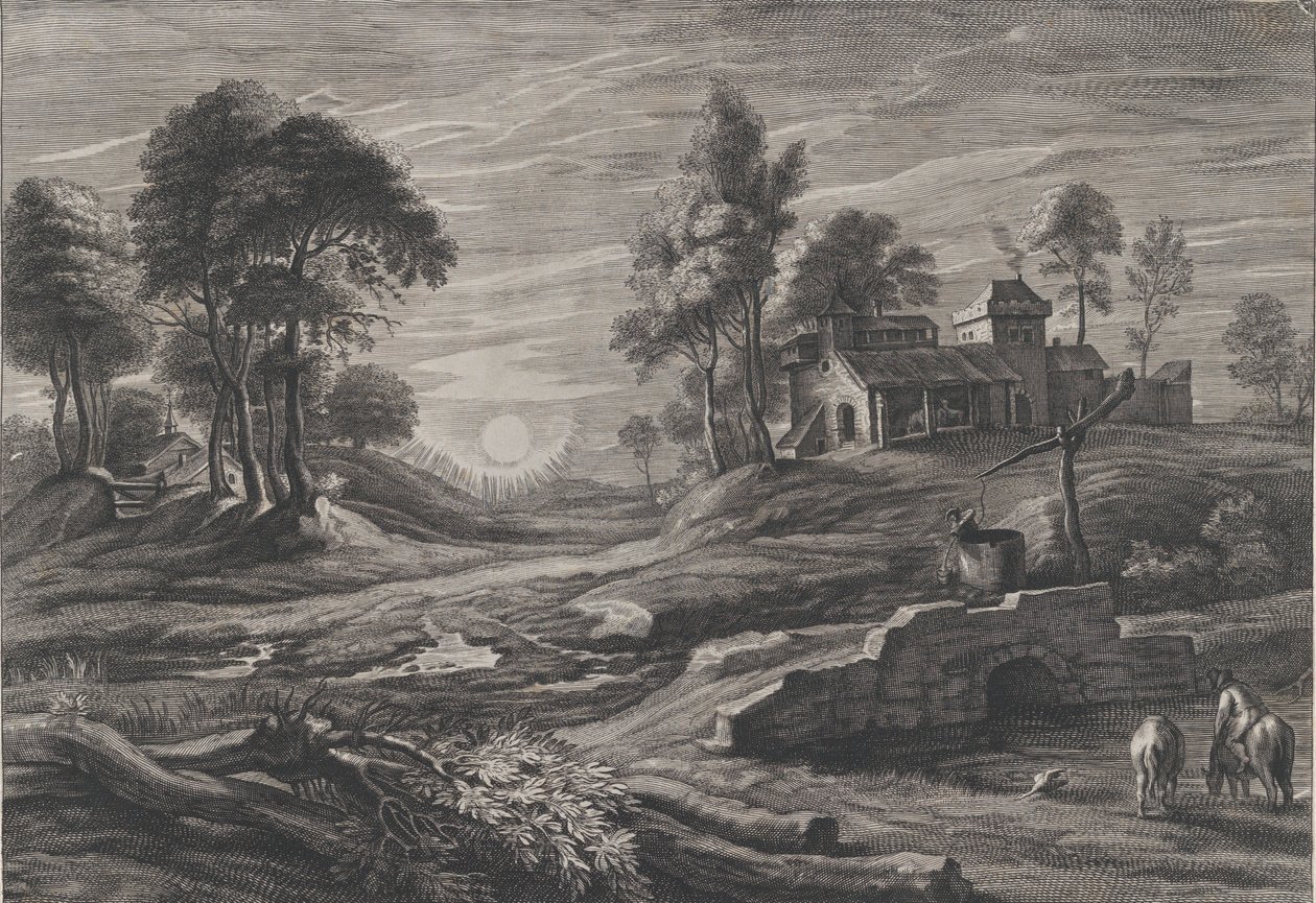 Paisagem com Poço, 1638-60. de Cornelis Galle I