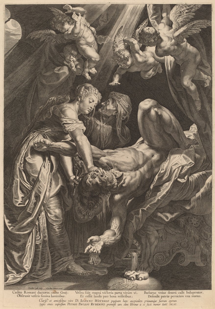 Judith Decapitando Holofernes de Cornelis Galle I after Sir Peter Paul Rubens