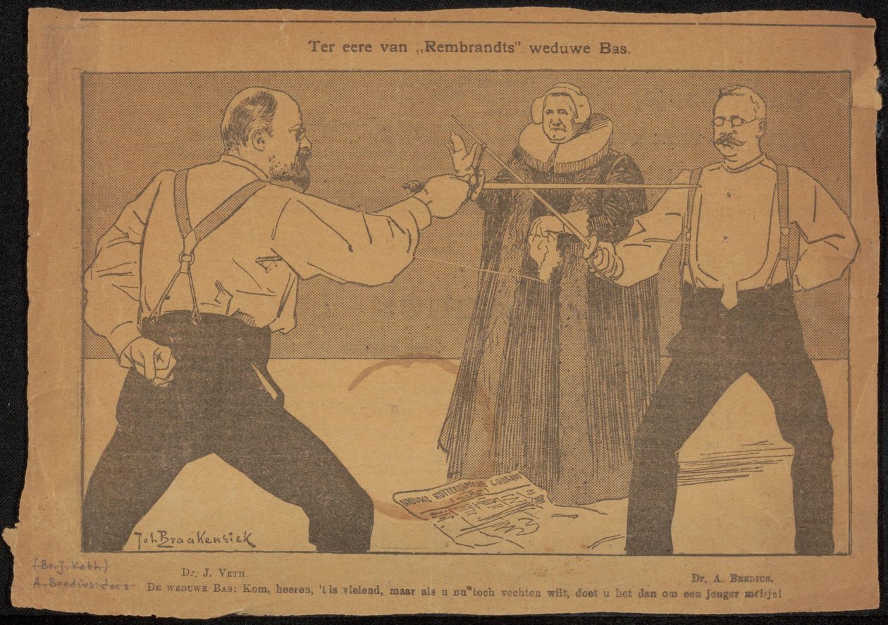 Recorte de jornal do arquivo Jan Veth de Cornelis Gerardus 