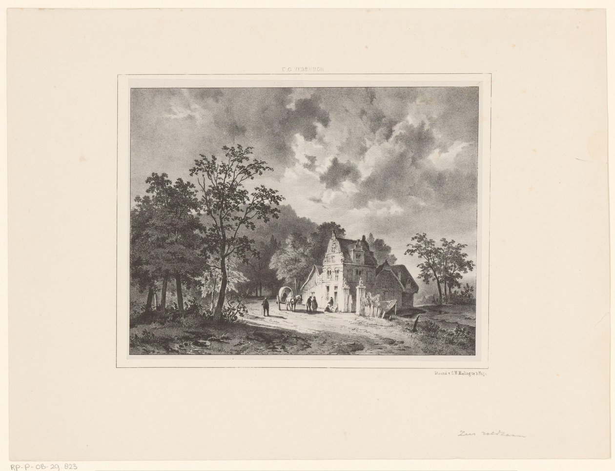 Casa na paisagem de Cornelis Gerrit Verburgh