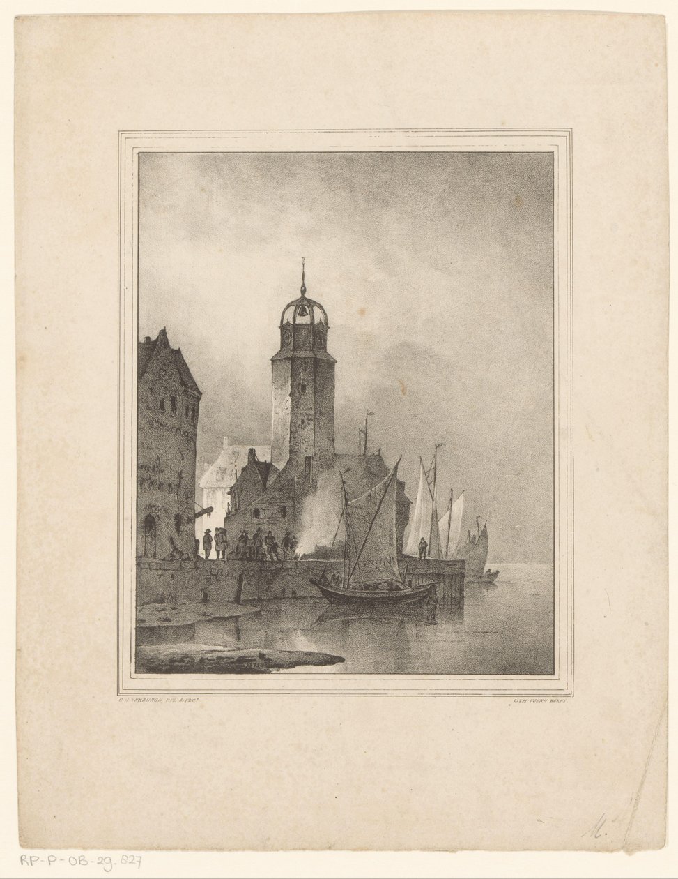 Os veleiros atracam na cidade de Cornelis Gerrit Verburgh