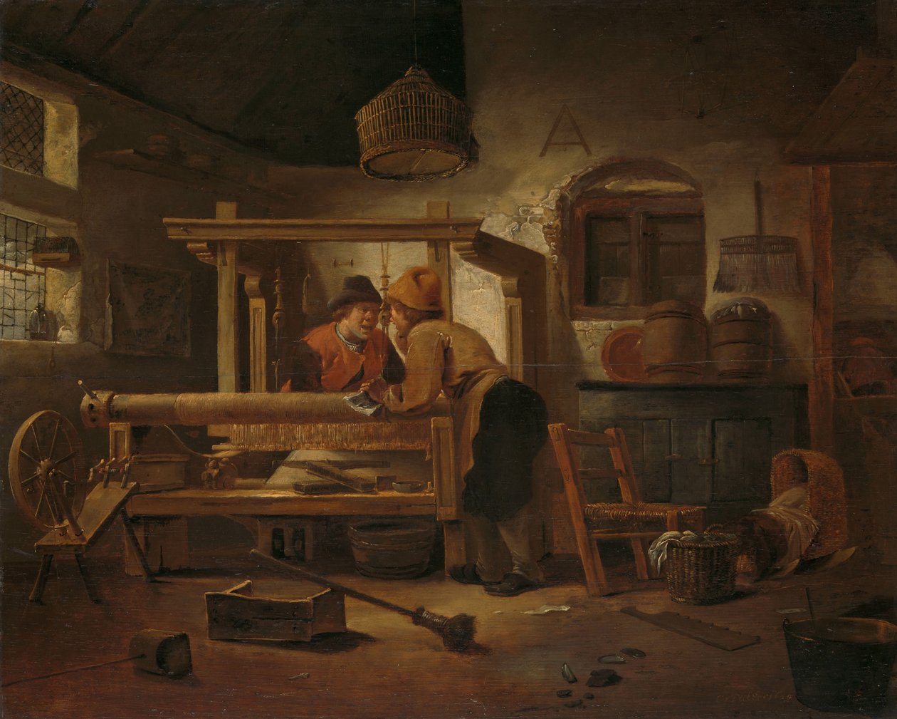 Oficina da Weaver de Cornelis Gerritsz Decker