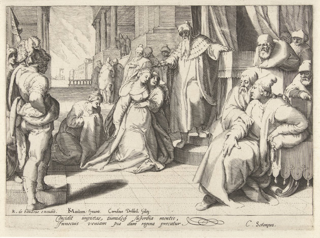 Ester diante de Assuero de Cornelis Jacobsz. Drebbel