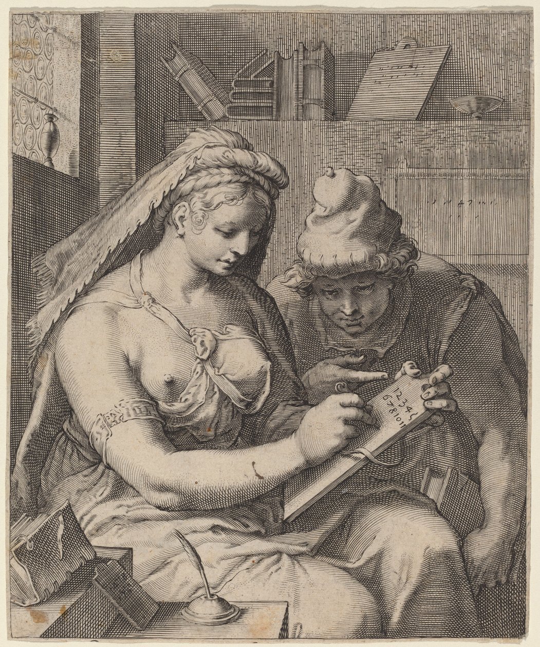 Aritmética de Cornelis Jacobsz Drebbel, after Hendrik Goltzius