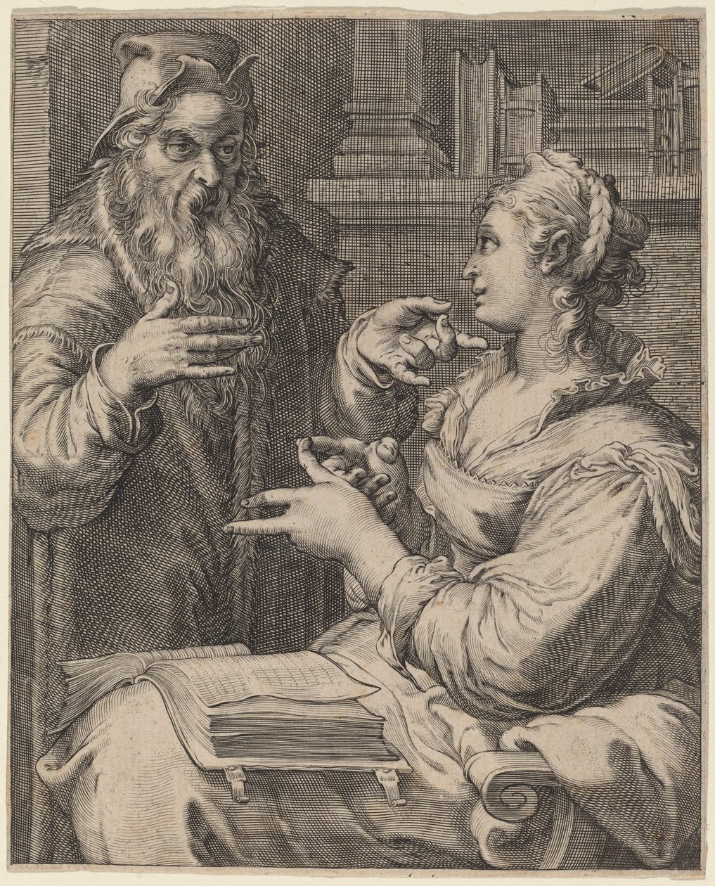 Filosofia de Cornelis Jacobsz Drebbel, after Hendrik Goltzius