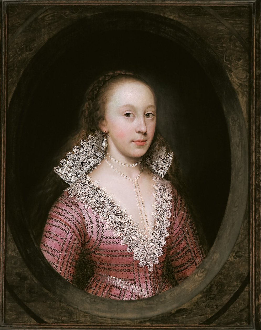 Uma senhora, que se pensa ser Catherine Fenn de Cornelis Janssens van Ceulen