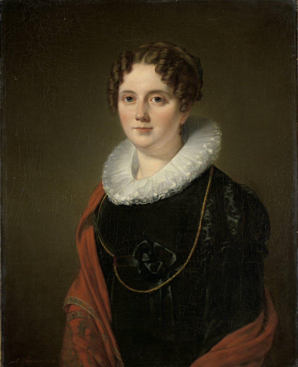 Marie Allebé-Herckenrath, avó do pintor August Allebé de Cornelis Kruseman