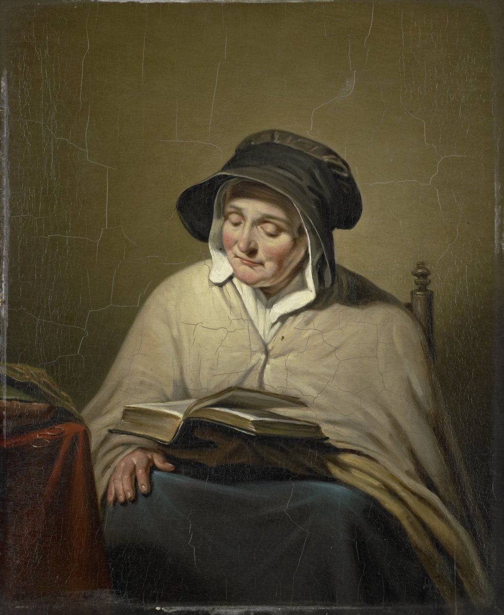 Velha lendo de Cornelis Kruseman