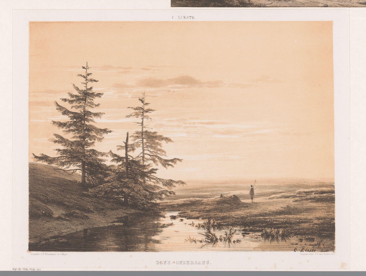 Paisagem com pôr-do-sol
Pôr-do-sol (título sobre o objecto) de Cornelis Lieste