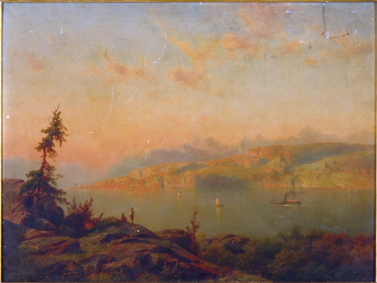 Viajantes descansando junto ao rio de Cornelis Lieste