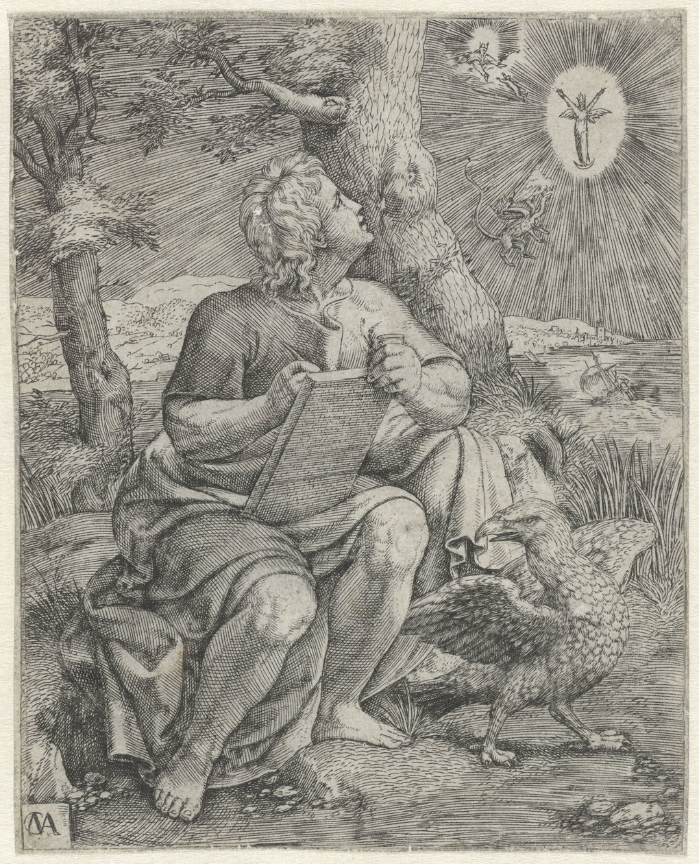 João Evangelista Os Quatro Evangelistas (título da série) de Cornelis Massijs