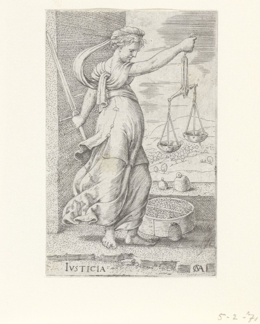 Justiça Justiça (título no objeto) As virtudes (título da série) de Cornelis Massijs