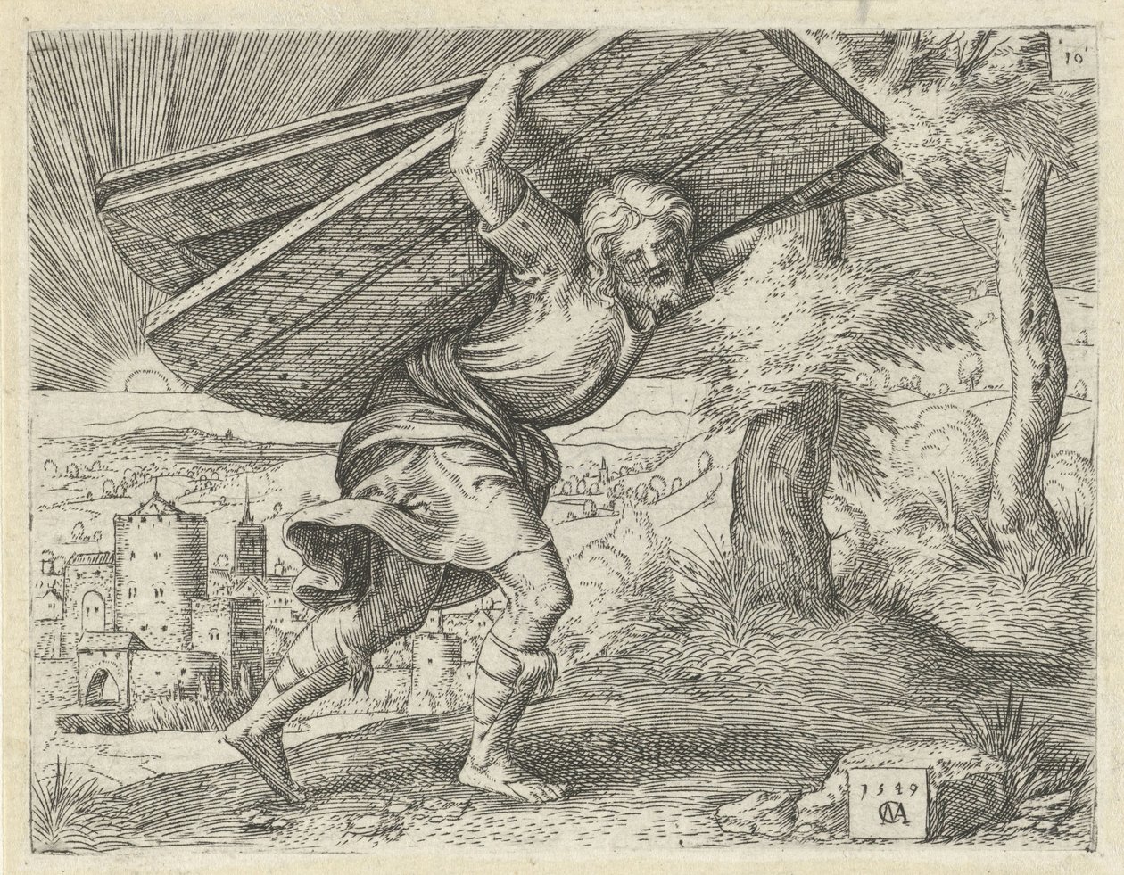 Sansão transporta os portões de Gaza
História de Sansão (título da série) de Cornelis Massijs