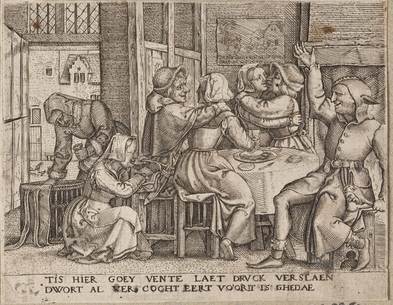 Dois casais de amantes em uma pousada de Cornelis Massijs