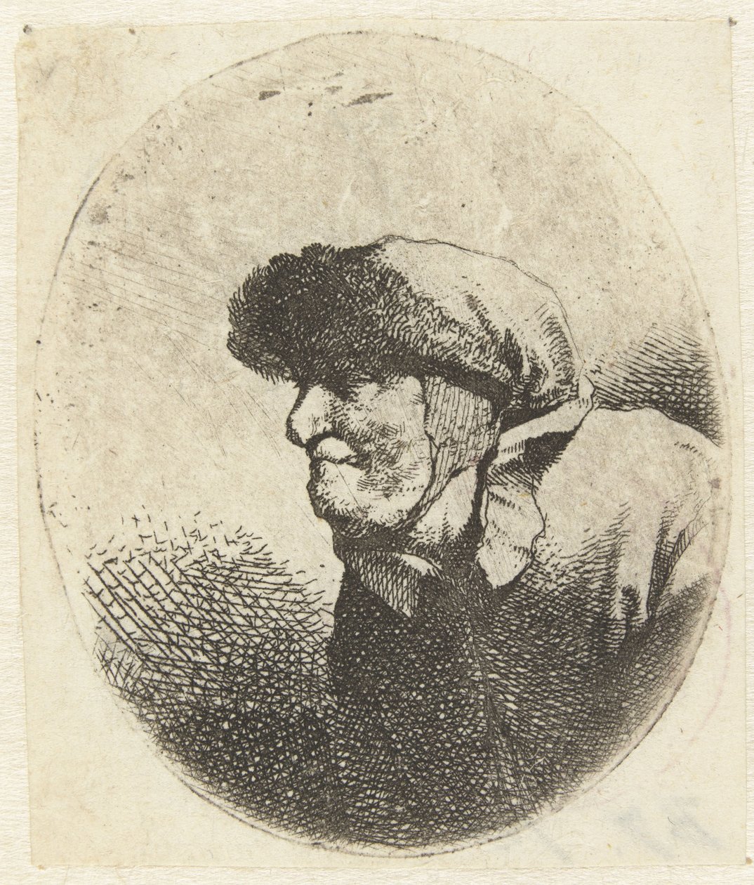 Busto de uma mulher idosa, en profil de Cornelis Pietersz. Bega