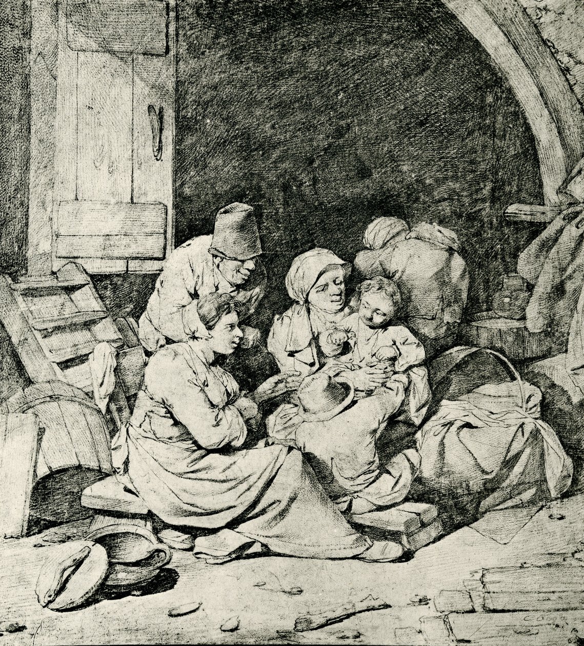 Família de agricultores holandeses de Cornelis Pietersz Bega