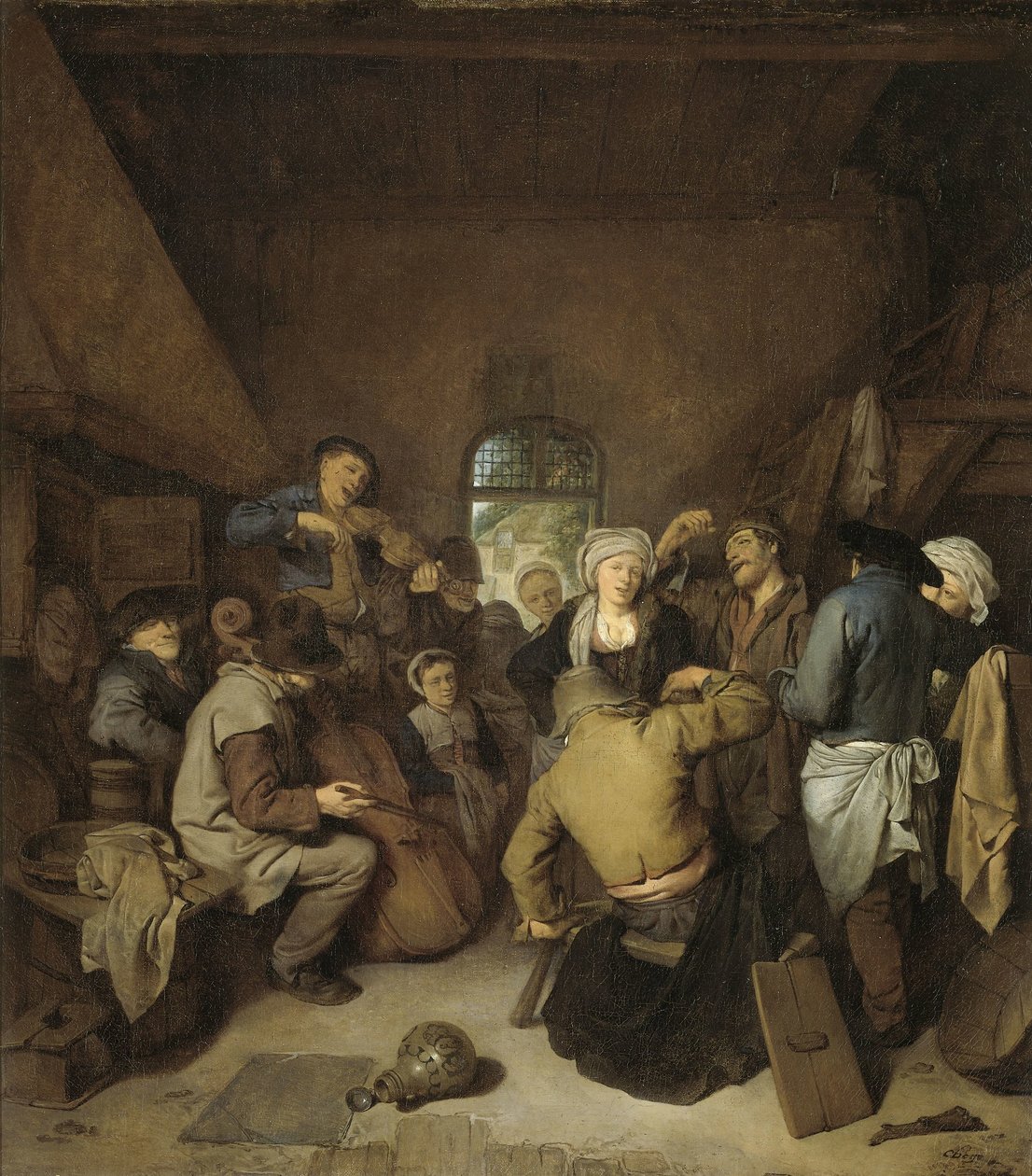 Camponeses a fazer Música e Dança de Cornelis Pietersz. Bega