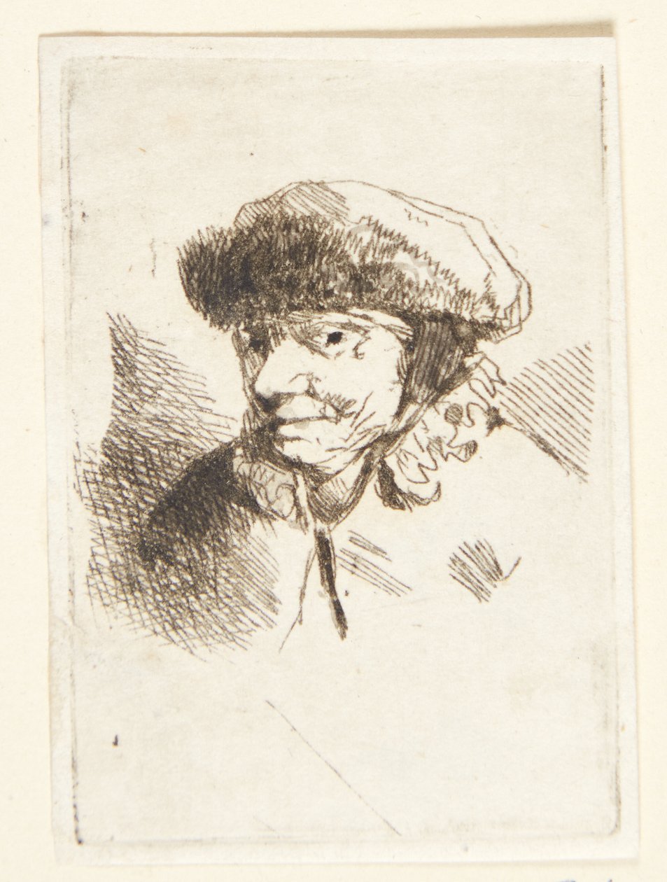 Mulher velha sorridente com chapéu de pele de Cornelis Pietersz Bega