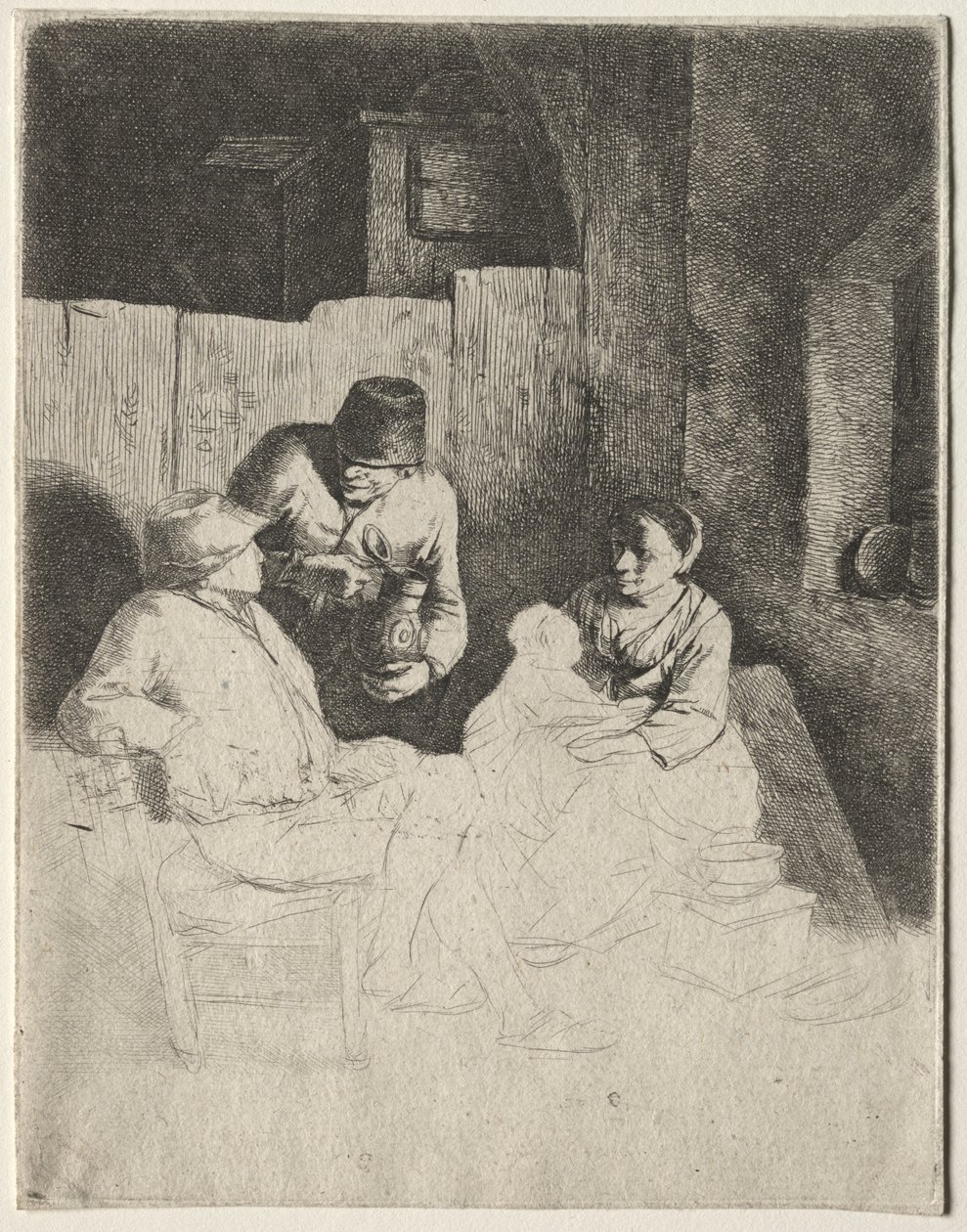 A mãe sentada em uma pousada de Cornelis Pietersz Bega
